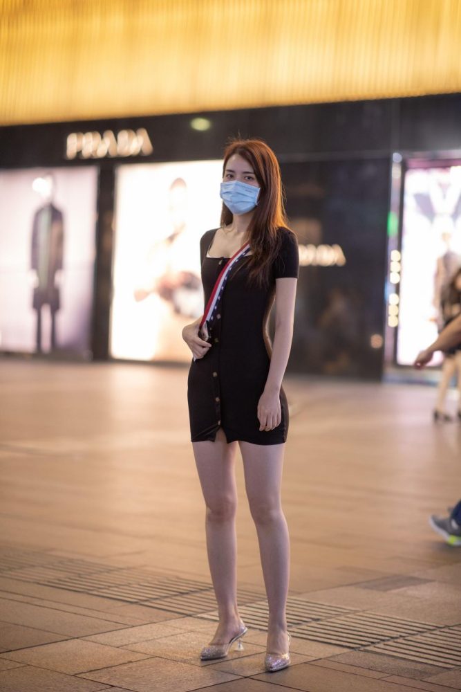 逛商场的黑色包臀裙美丽女孩【385P】00050-师姐图集