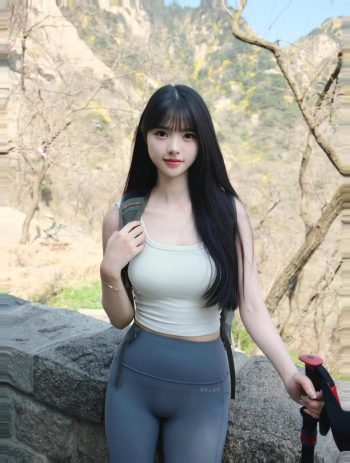 图片[9]-爱爬山的瑜伽裤MM，太甜美了！~-师姐图集